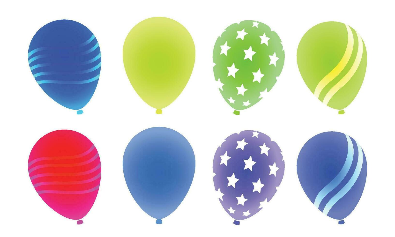 vetor diferente colorida realista balões em branco