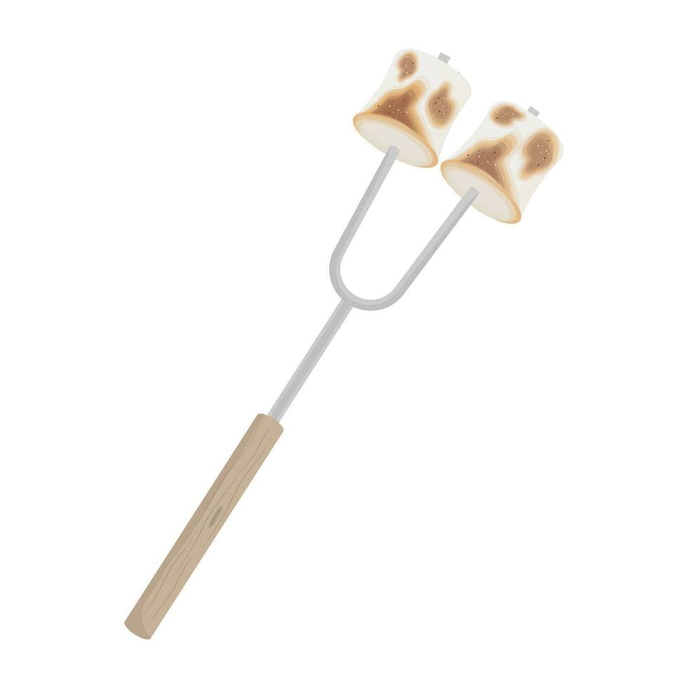 logotipo ilustração torrado marshmallows vetor