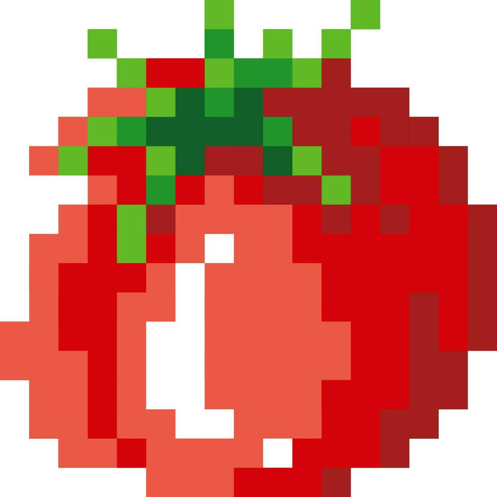 tomate desenho animado ícone dentro pixel estilo vetor