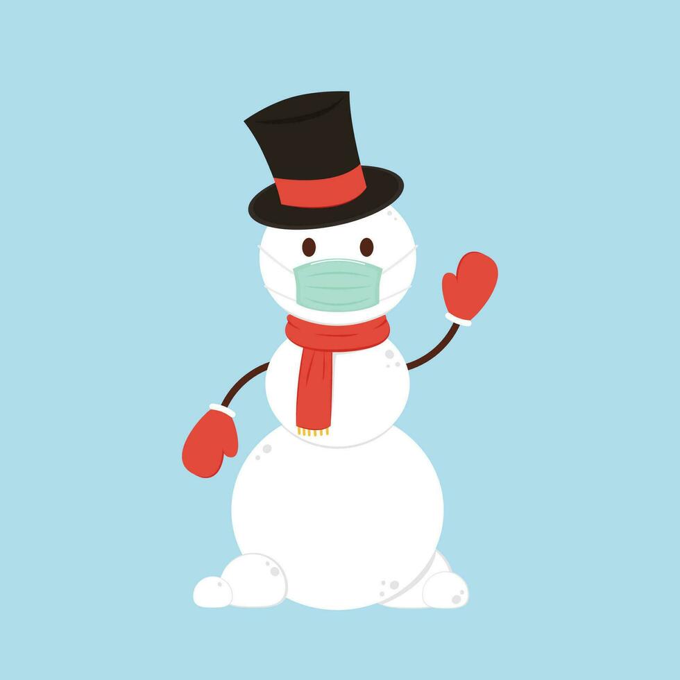 boneco de neve desenho animado vetor. boneco de neve vestem uma inverno tema. gráfico recurso sobre inverno e Natal para conteúdo , bandeira, adesivo rótulo e cumprimento cartão. vetor