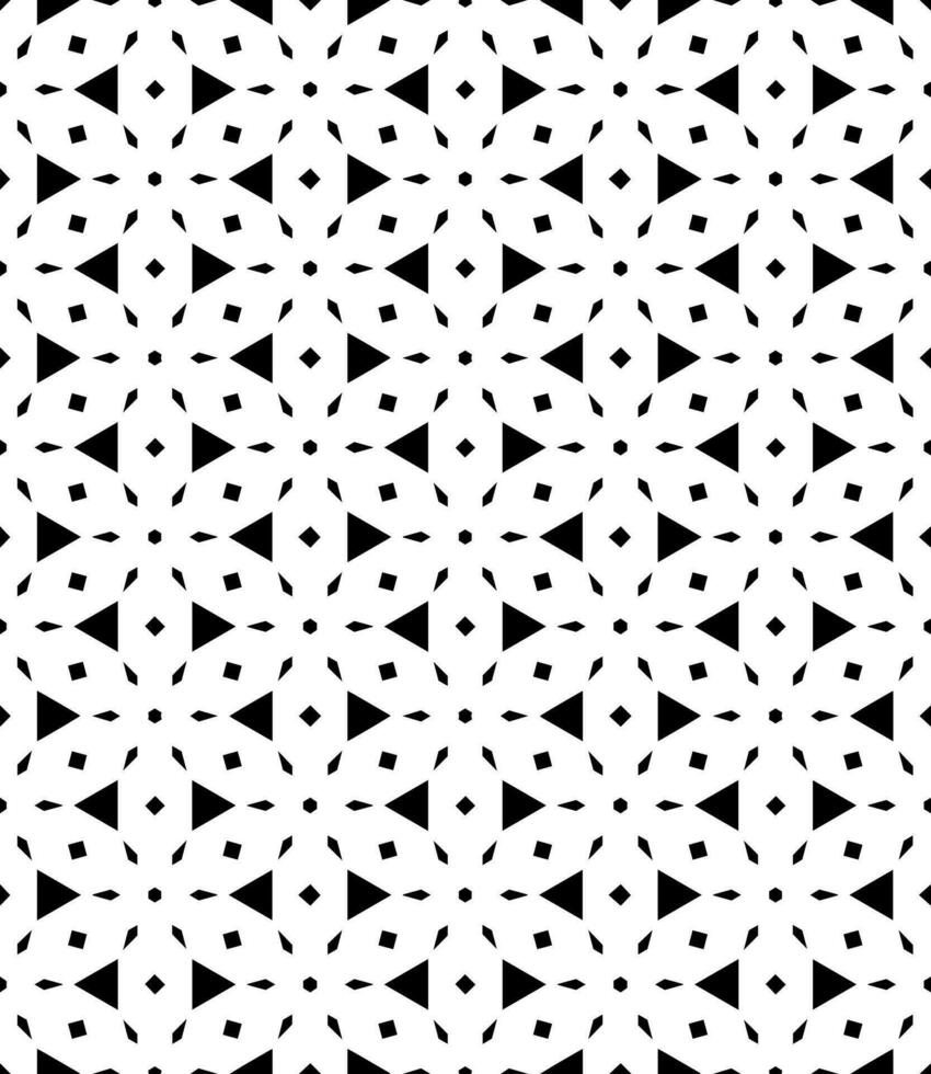 padrão abstrato sem emenda preto e branco. fundo e pano de fundo. design ornamental em tons de cinza. vetor