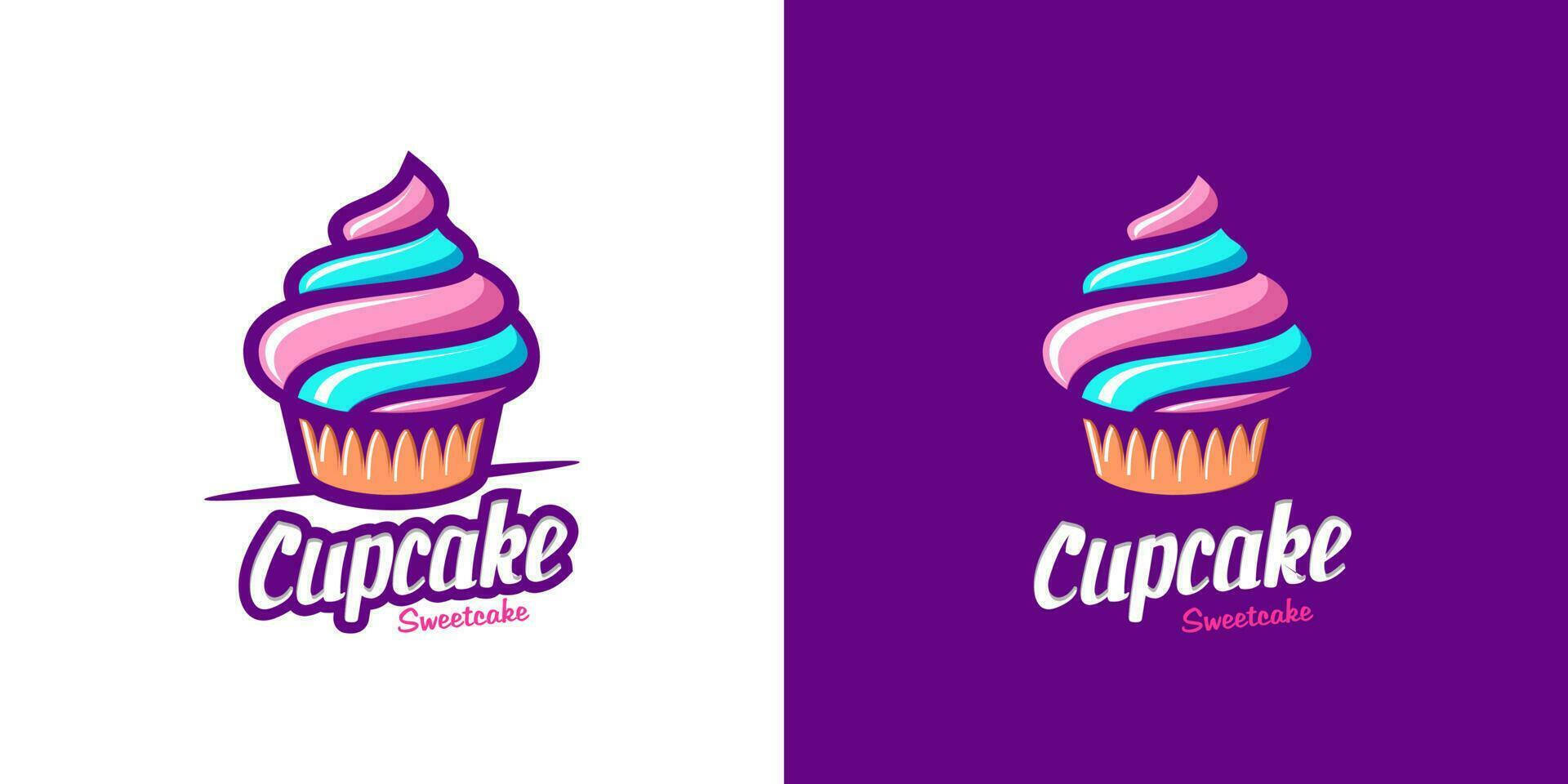 vetor de logotipo de cupcake