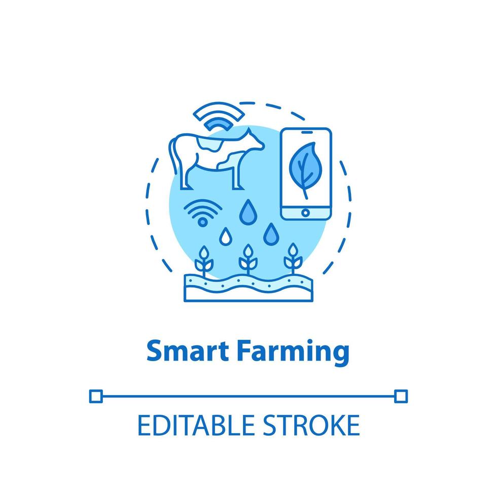 ícone do conceito de agricultura inteligente vetor