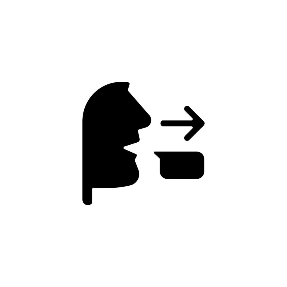ícone de glifo preto do remetente da mensagem vetor