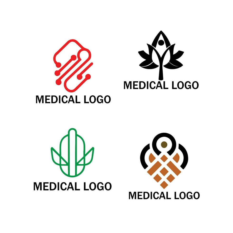 vetor do médico logotipo modelo