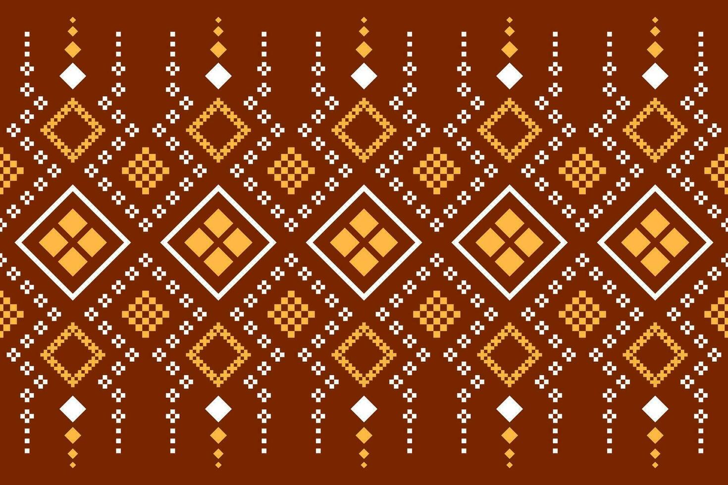 laranja safras Cruz ponto tradicional étnico padronizar paisley flor ikat fundo abstrato asteca africano indonésio indiano desatado padronizar para tecido impressão pano vestir tapete cortinas e sarongue vetor