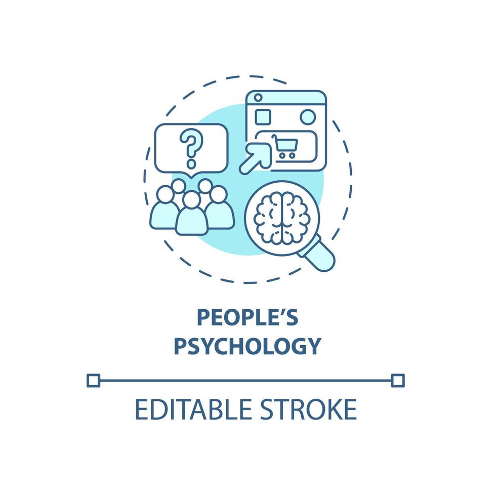 ícone do conceito de psicologia de pessoas vetor