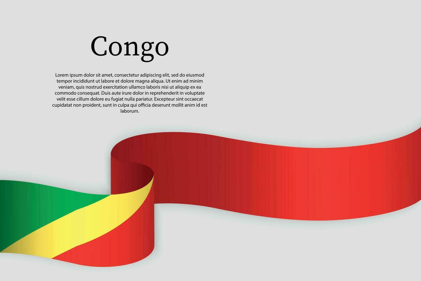 fita bandeira do Congo. celebração fundo vetor