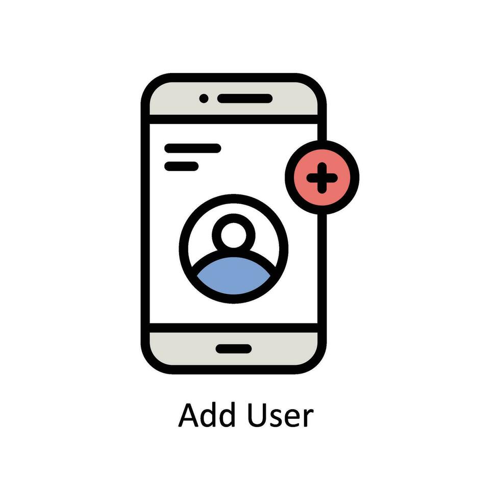 adicionar do utilizador vetor preenchidas esboço ícone Projeto ilustração. o negócio e gestão símbolo em branco fundo eps 10 Arquivo