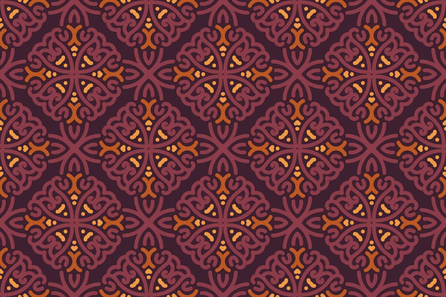 oriental padronizar. roxa e laranja fundo com árabe enfeites. padrões, fundos e papeis de parede para seu Projeto. têxtil ornamento. vetor ilustração.