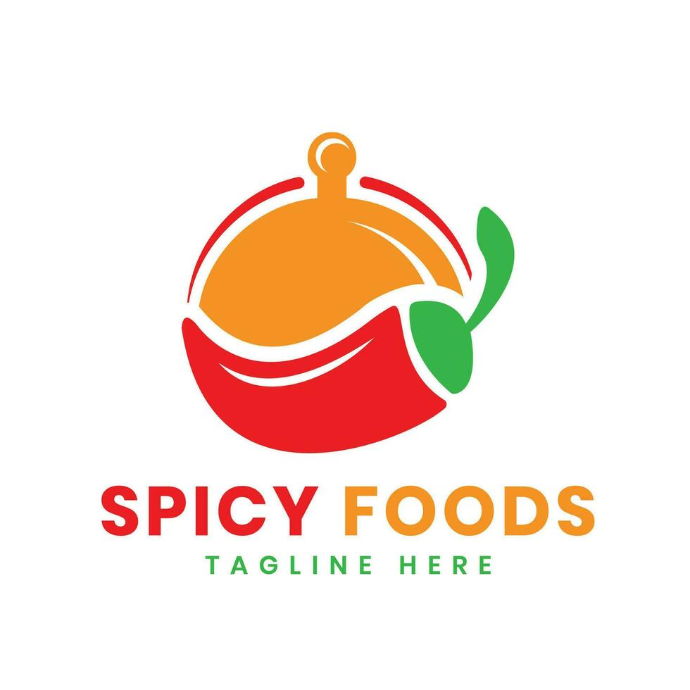 picante restaurante logotipo Projeto moderno e criativo conceito para Comida serviço vetor