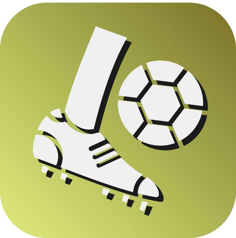 futebol tiro vetor glifo gradiente fundo ícone para pessoal e comercial usar.