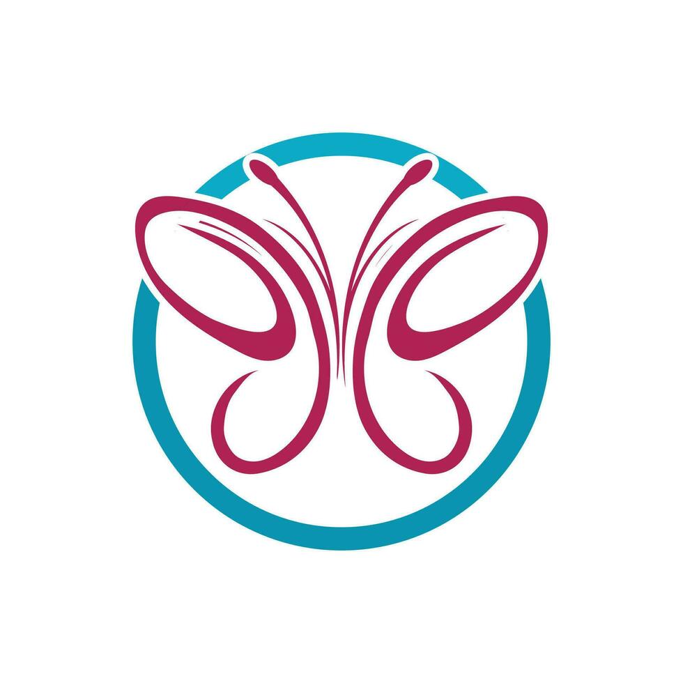 borboleta logotipo e símbolo vetor