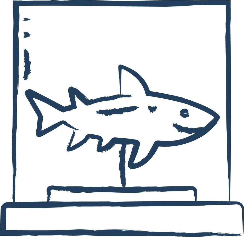 Tubarão mão desenhado vetor ilustração