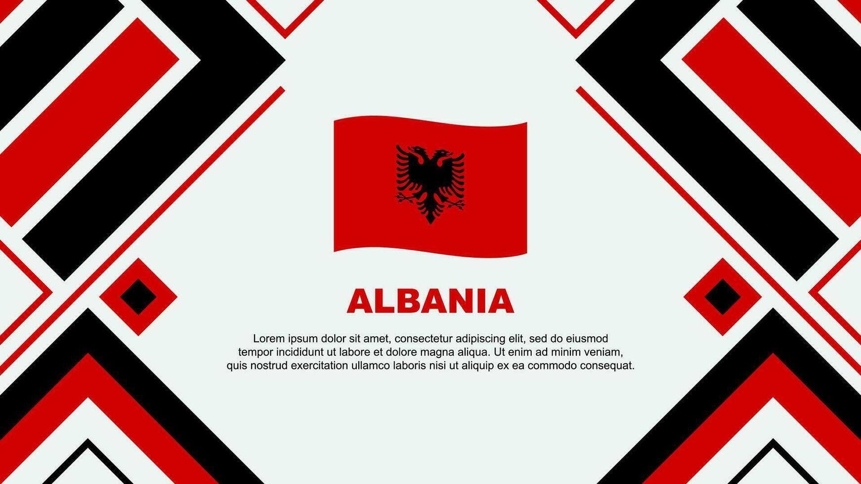 Albânia bandeira abstrato fundo Projeto modelo. Albânia independência dia bandeira papel de parede vetor ilustração. Albânia bandeira