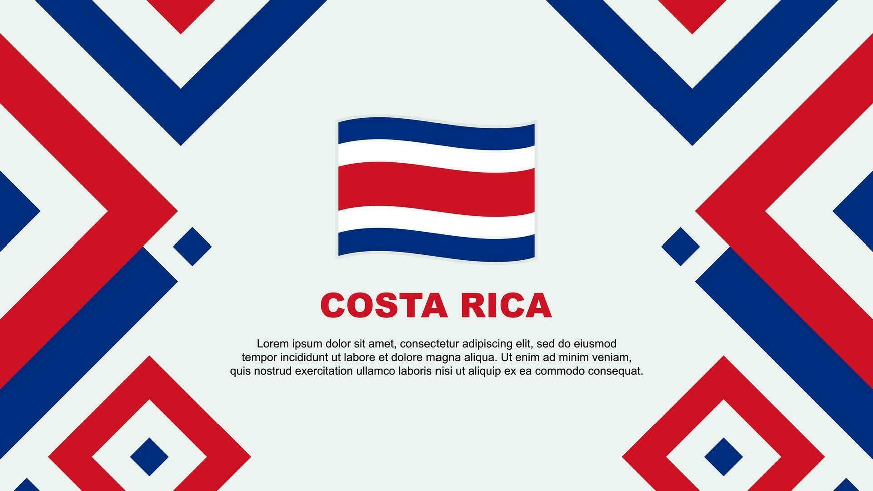 costa rica bandeira abstrato fundo Projeto modelo. costa rica independência dia bandeira papel de parede vetor ilustração. costa rica modelo