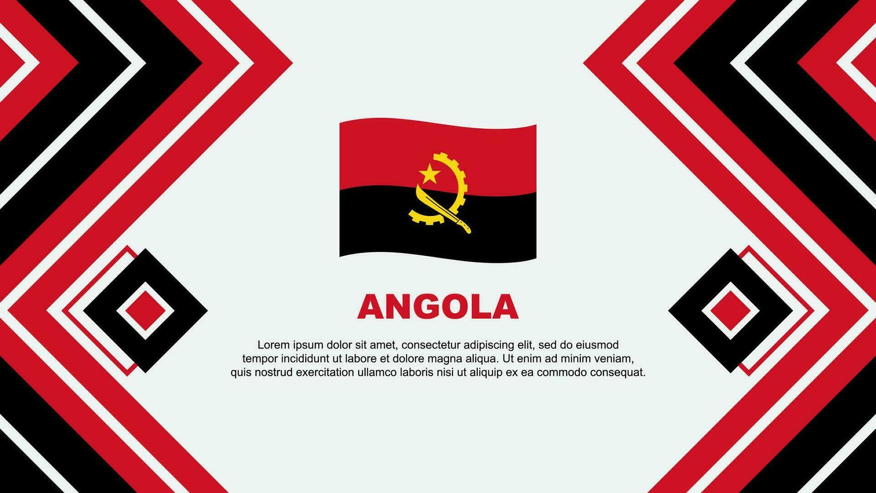 Angola bandeira abstrato fundo Projeto modelo. Angola independência dia bandeira papel de parede vetor ilustração. Angola Projeto