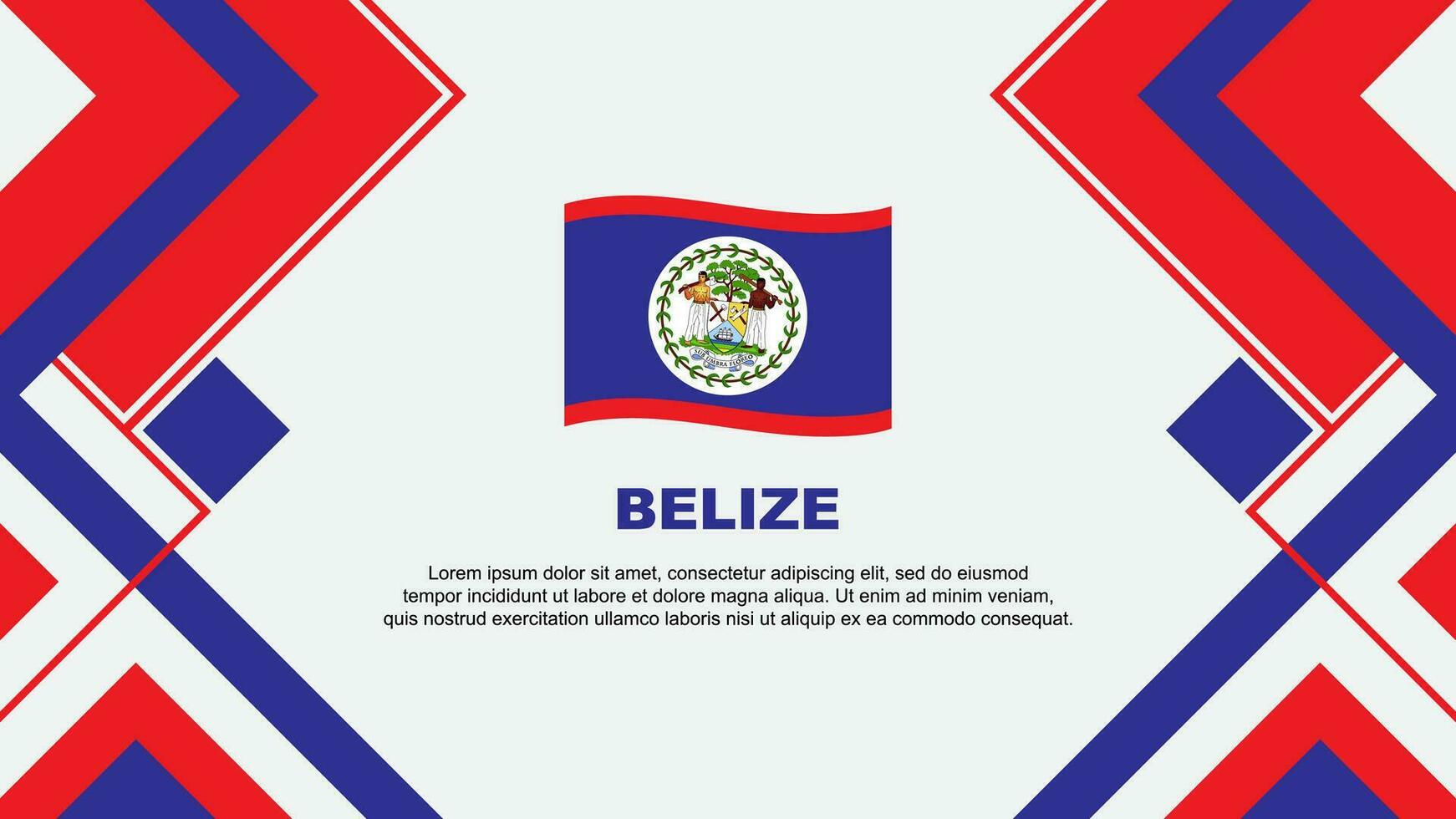 belize bandeira abstrato fundo Projeto modelo. belize independência dia bandeira papel de parede vetor ilustração. belize bandeira