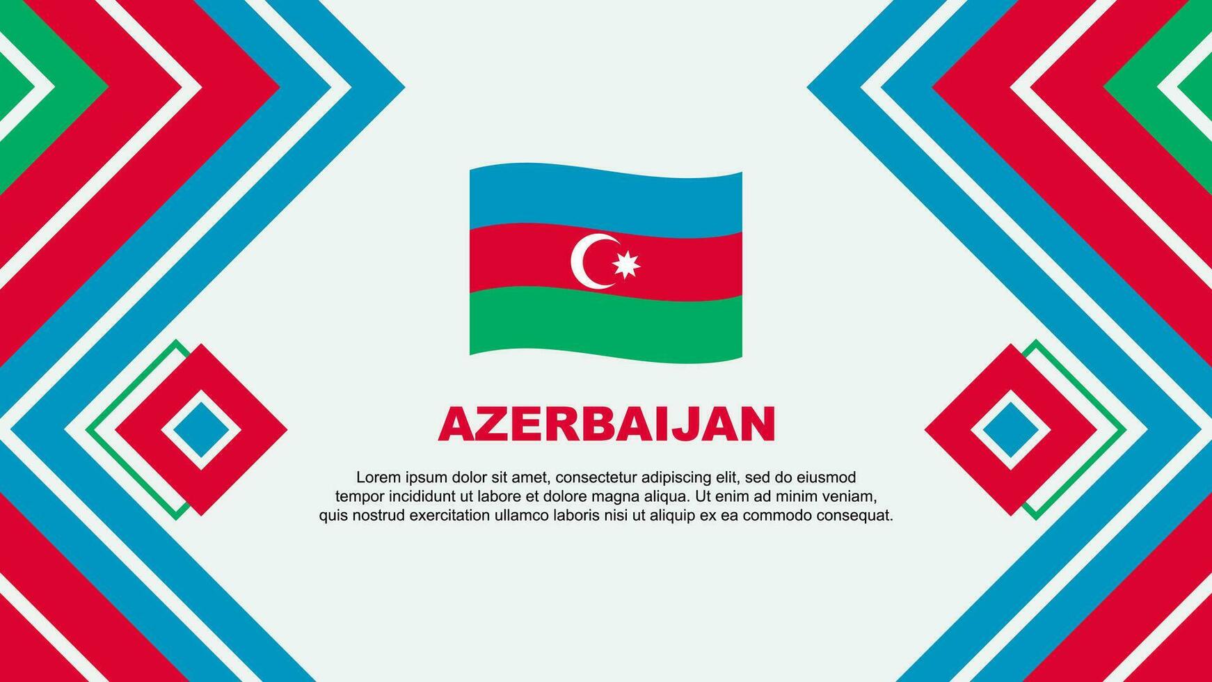 Azerbaijão bandeira abstrato fundo Projeto modelo. Azerbaijão independência dia bandeira papel de parede vetor ilustração. Azerbaijão Projeto