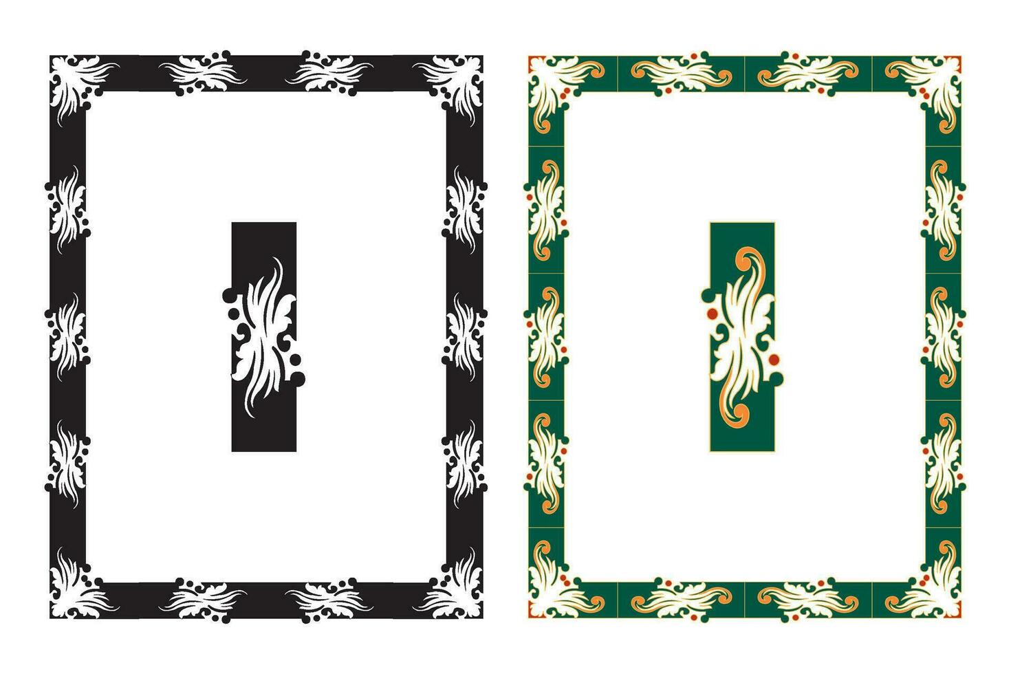 vintage floral clássico caligráfico retro vinheta rolagem quadros ornamental Projeto elementos Preto e cor conjunto isolado vetor