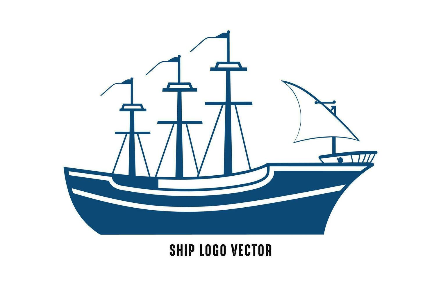 navio logotipo vetor isolado em uma branco fundo, navio ícone silhueta