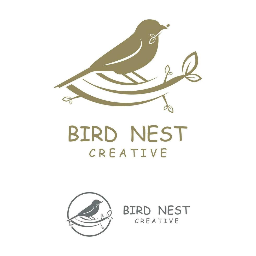 pássaro ninho logotipo projeto, pássaro casa vetor para ovos, simples moderno e elegante pássaro ninho logotipo, logotipo para natureza fotógrafo, iniciantes ou uma o negócio logotipo com uma natureza tema