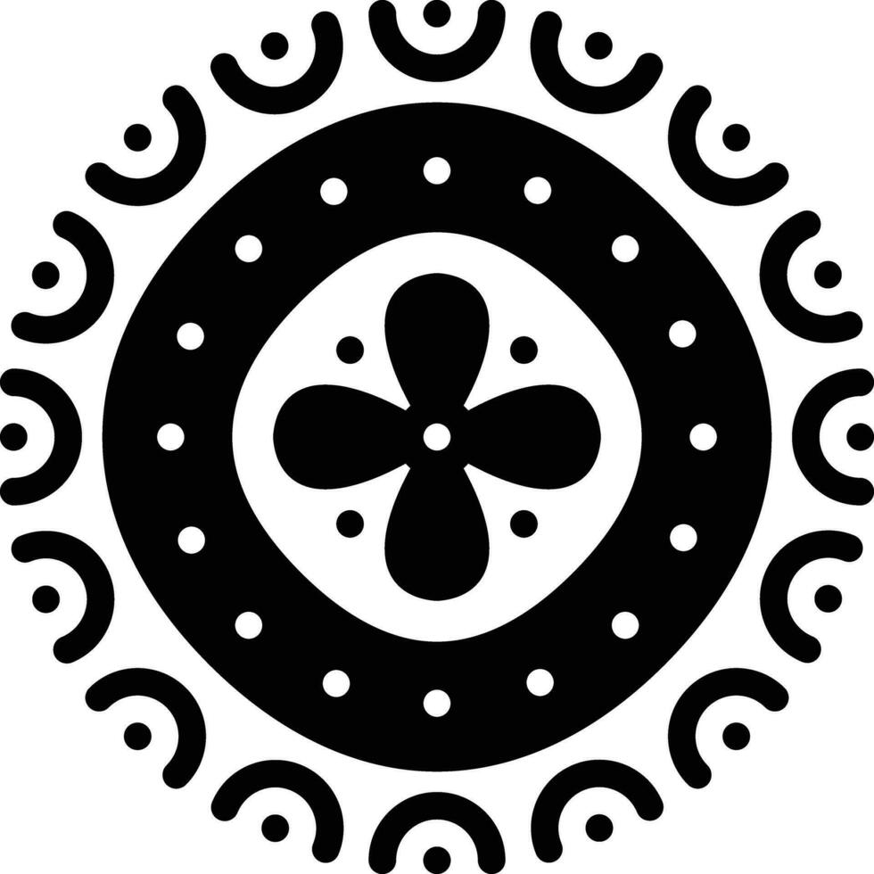 sólido ícone para aborígene vetor