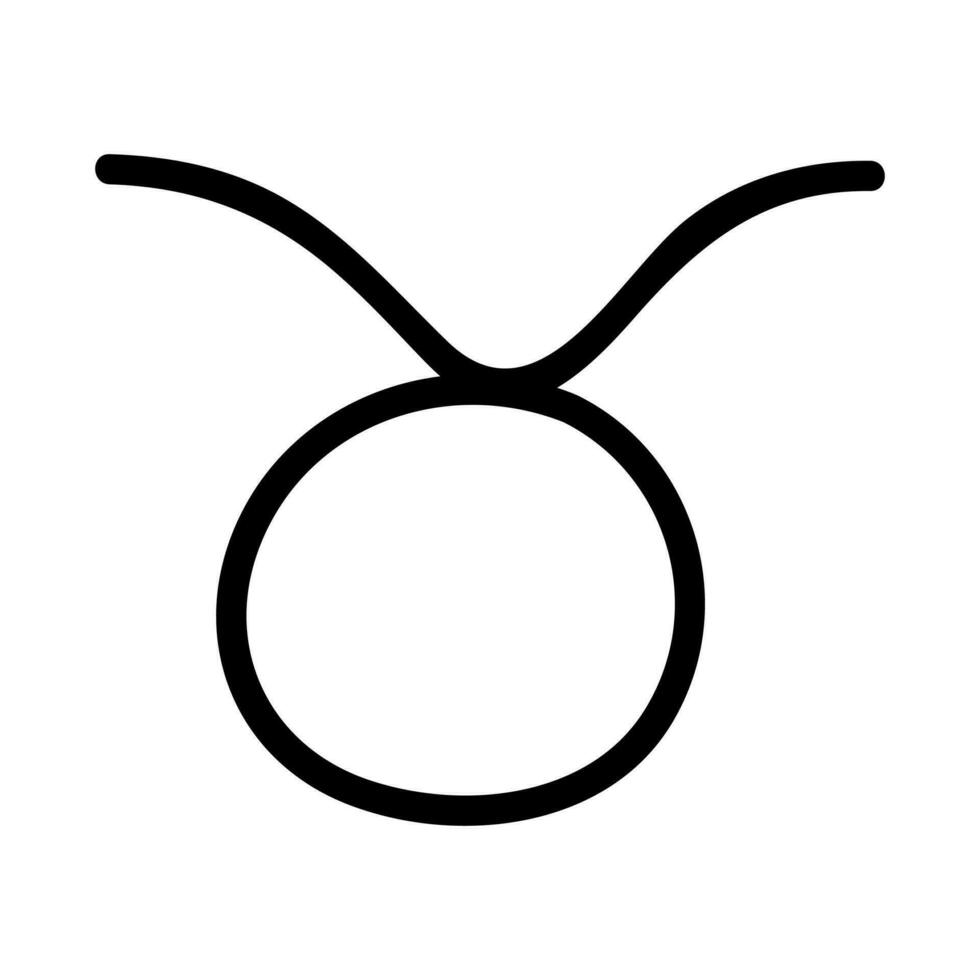 mão desenhada taurus signo do zodíaco símbolo esotérico doodle elemento de clipart astrologia para design vetor