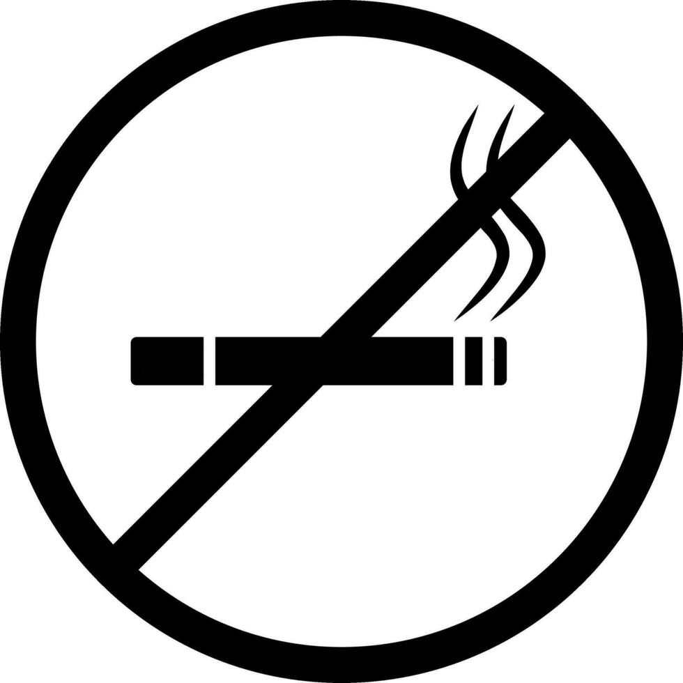 sinal de não fume vetor