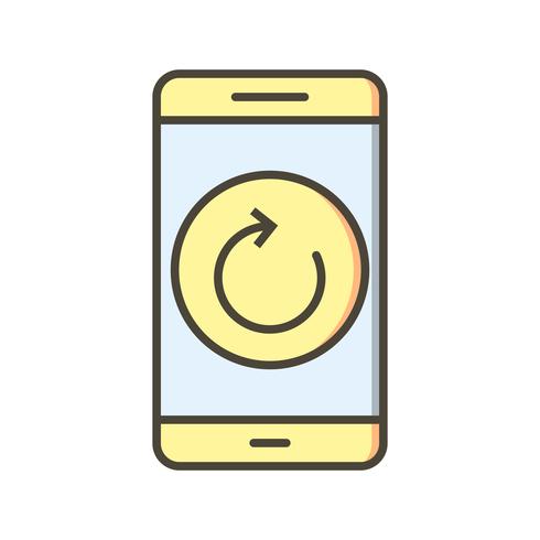 Redefinir ícone de vetor de aplicativo móvel