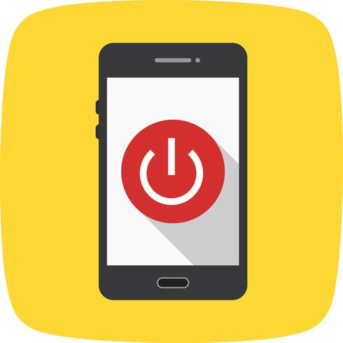 Desligue o ícone de vetor de aplicativo móvel