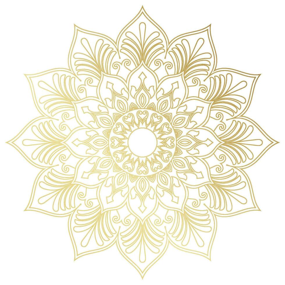 ouro gradiente mandala componentes do uma tapete padronizar usava para decorar livro capas. vetor