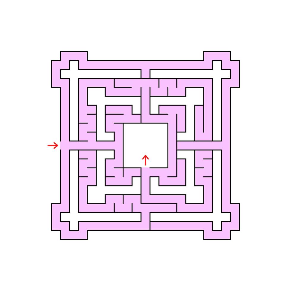 labirinto poligonal abstrato de forma fantástica. ilustração vetorial isolada no fundo branco. vetor