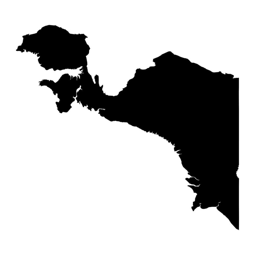 ocidental Novo Guiné mapa, região do Indonésia. vetor ilustração.