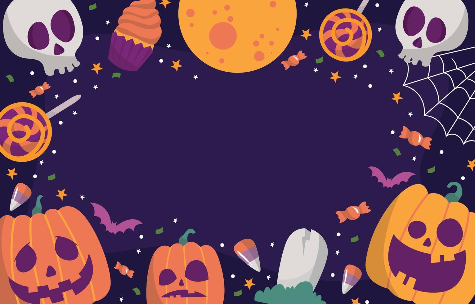 fundo de elemento assustador de halloween vetor