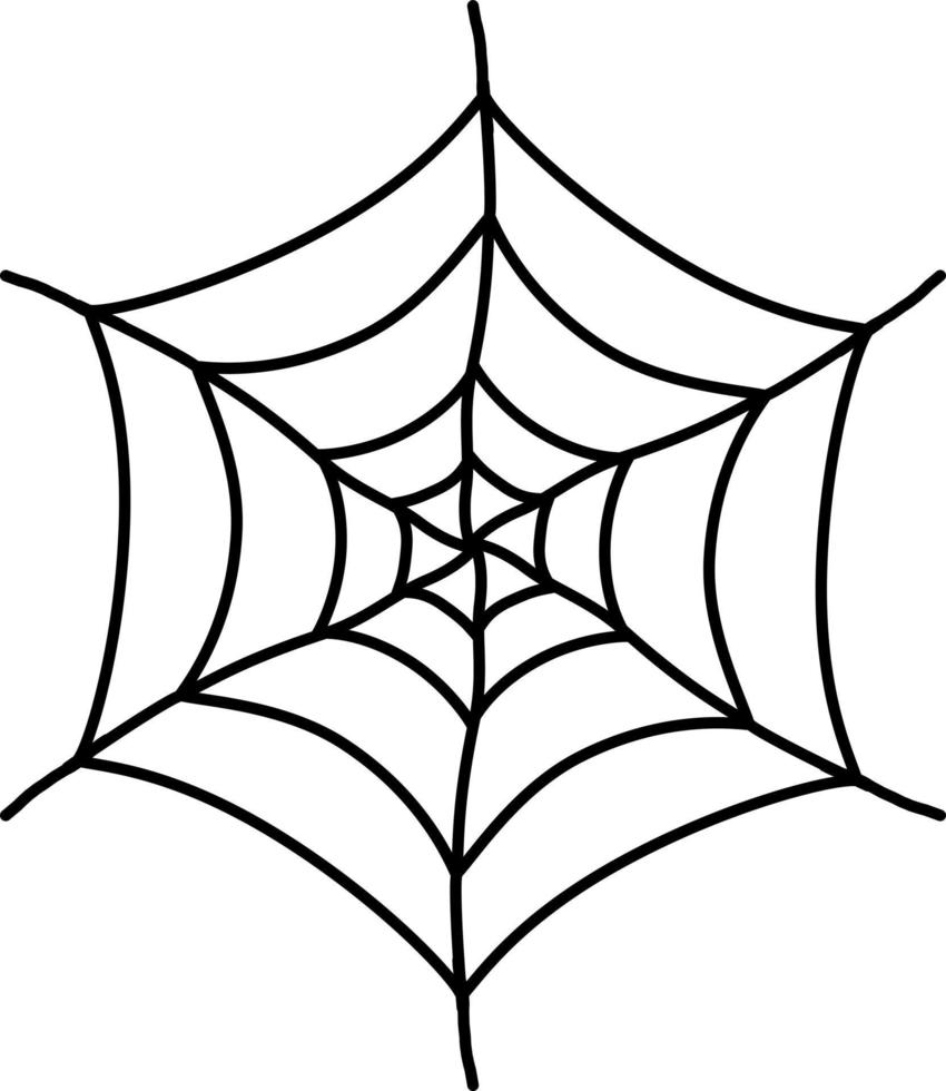 vetor isolado elemento halloween teia de aranha assustadora
