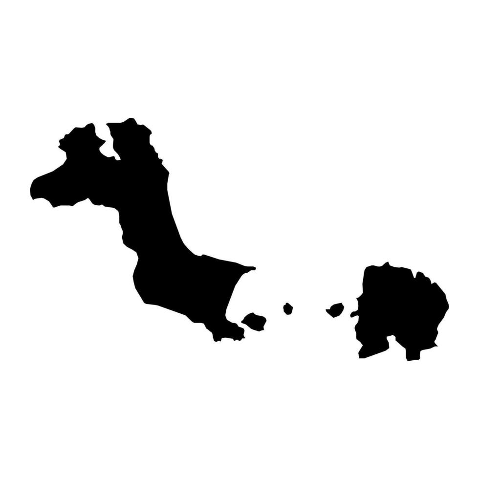 bangka Belitung ilhas província mapa, administrativo divisão do Indonésia. vetor ilustração.