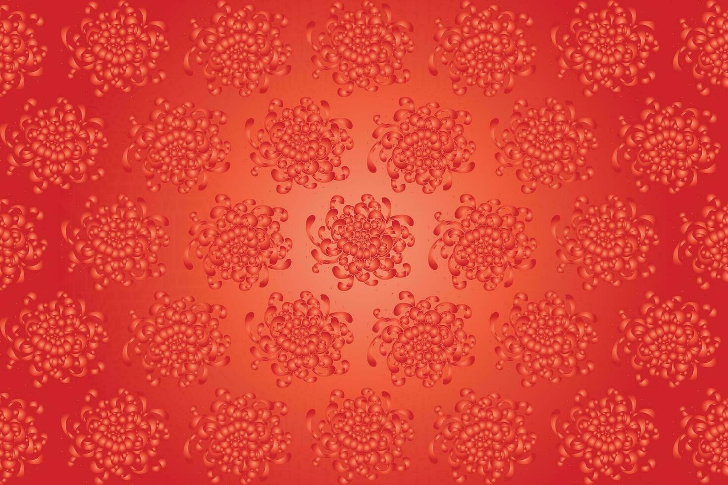 ilustração do vermelho crisântemo flor em vermelho fundo. vetor