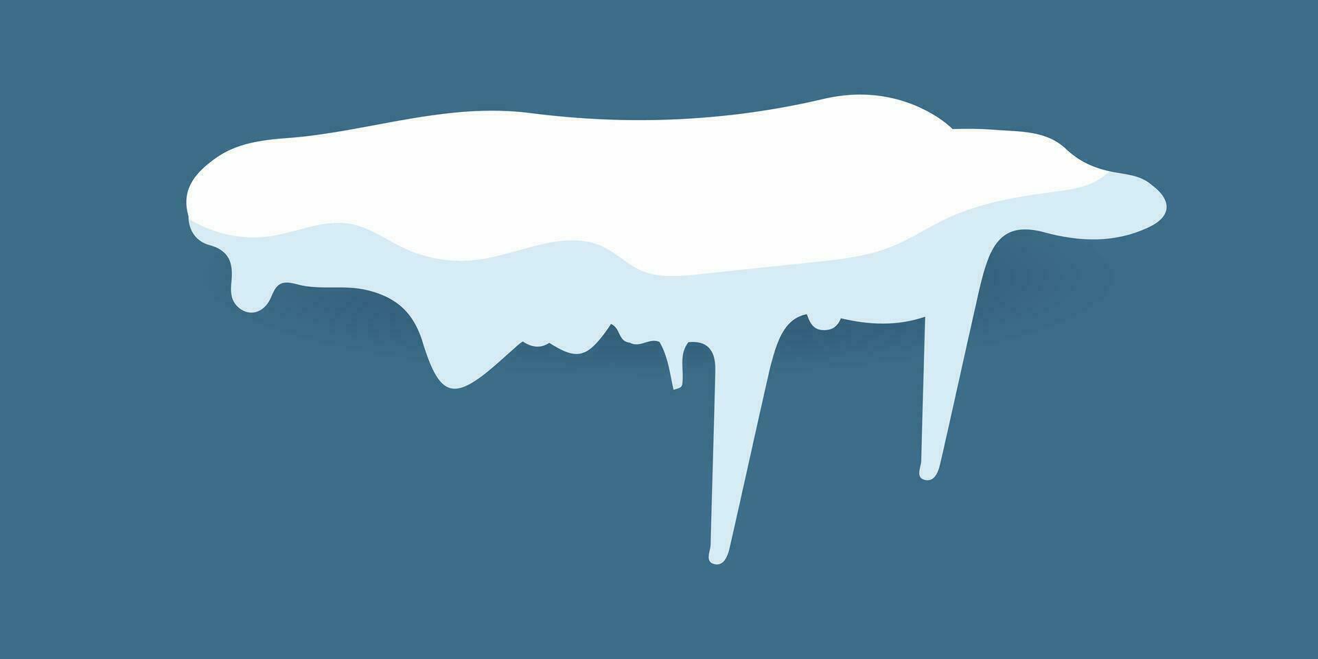 uma neve e gelo Derretendo objeto, elemento. branco azul neve padronizar. neve quadro, Armação decoração isolado em azul fundo. vetor, ilustração vetor