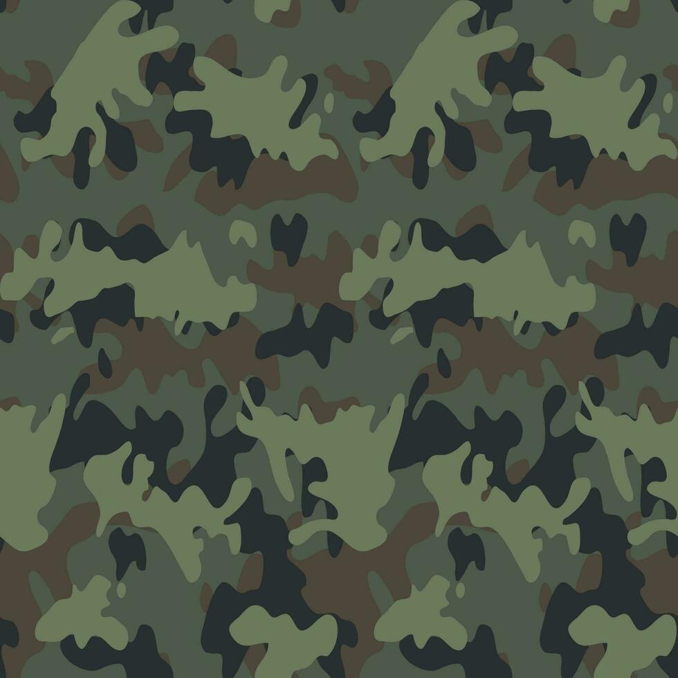 camuflagem militar de textura repete padrão vetorial sem costura para tecido, plano de fundo, papel de parede e outros vetor