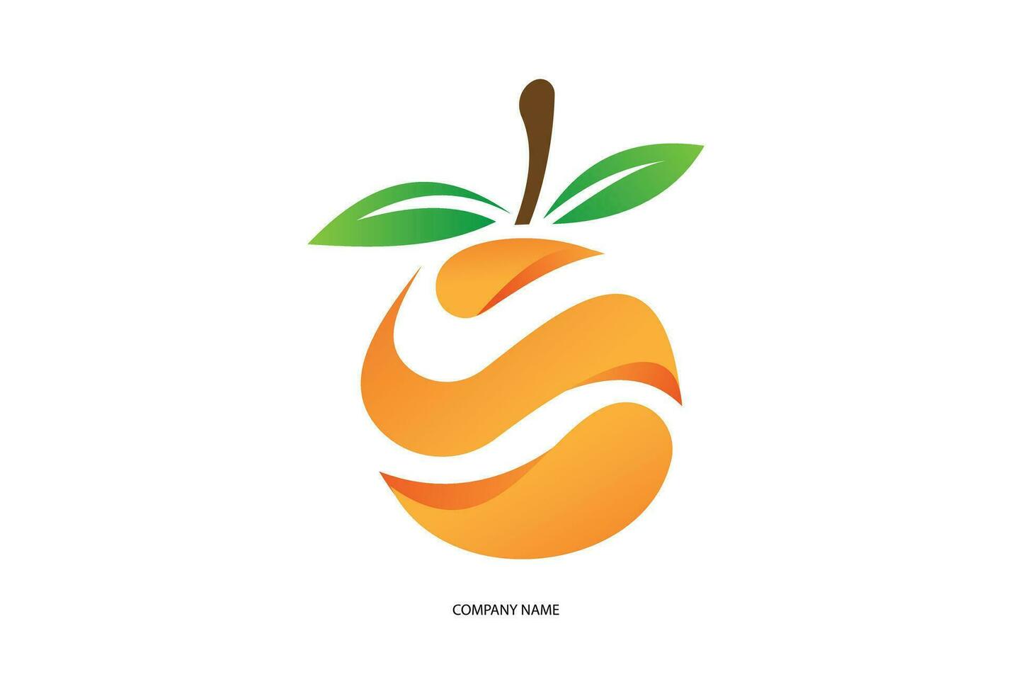 design de ilustração de ícone de vetor de design laranja