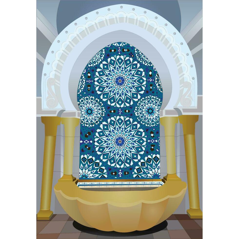 vetor ilustração do Hassan ii mesquita