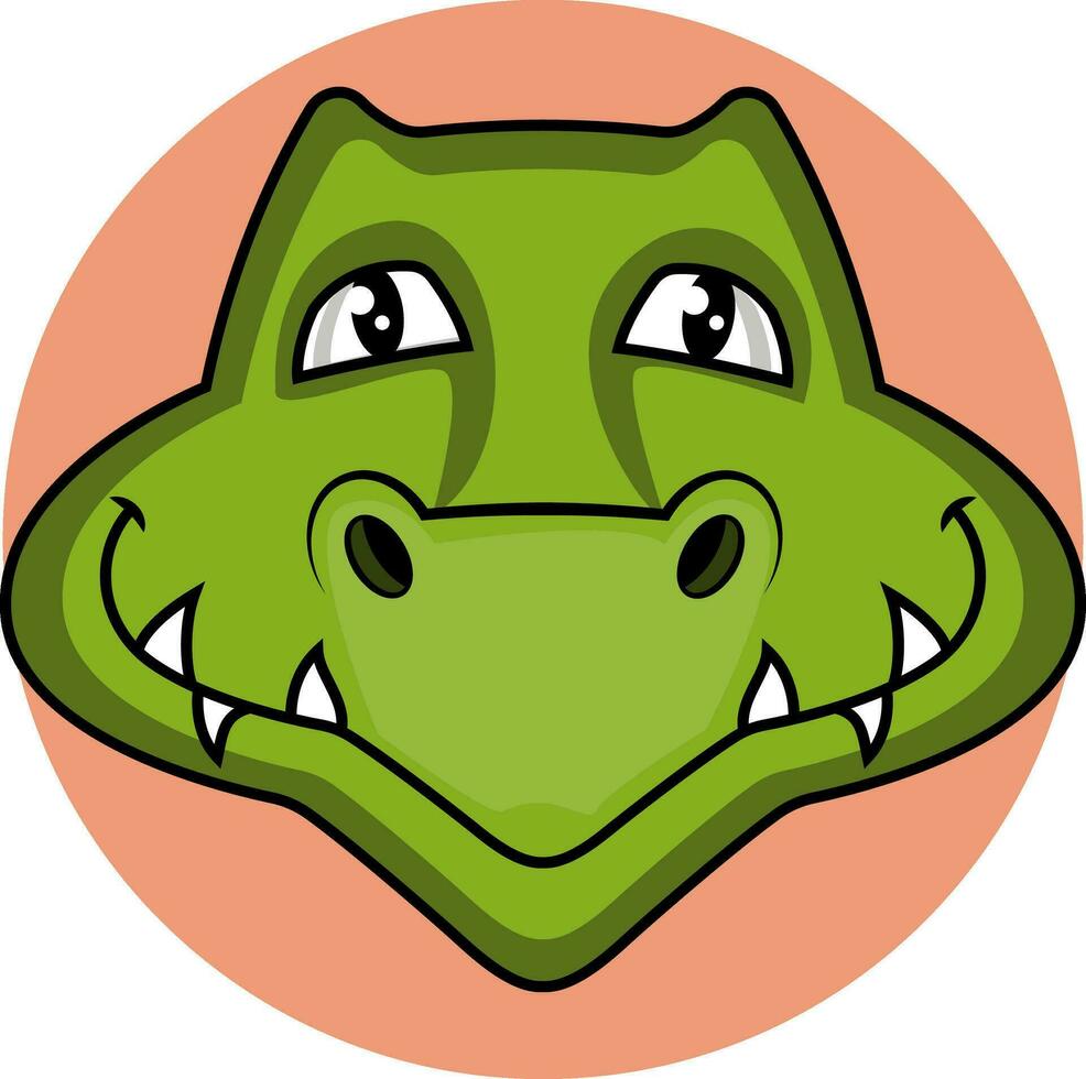 sorridente desenho animado verde serpente vetor Illustartion em branco fundo