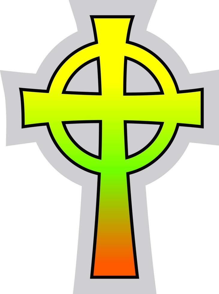 colorida católico céltico Cruz vetor ilustração em uma branco fundo