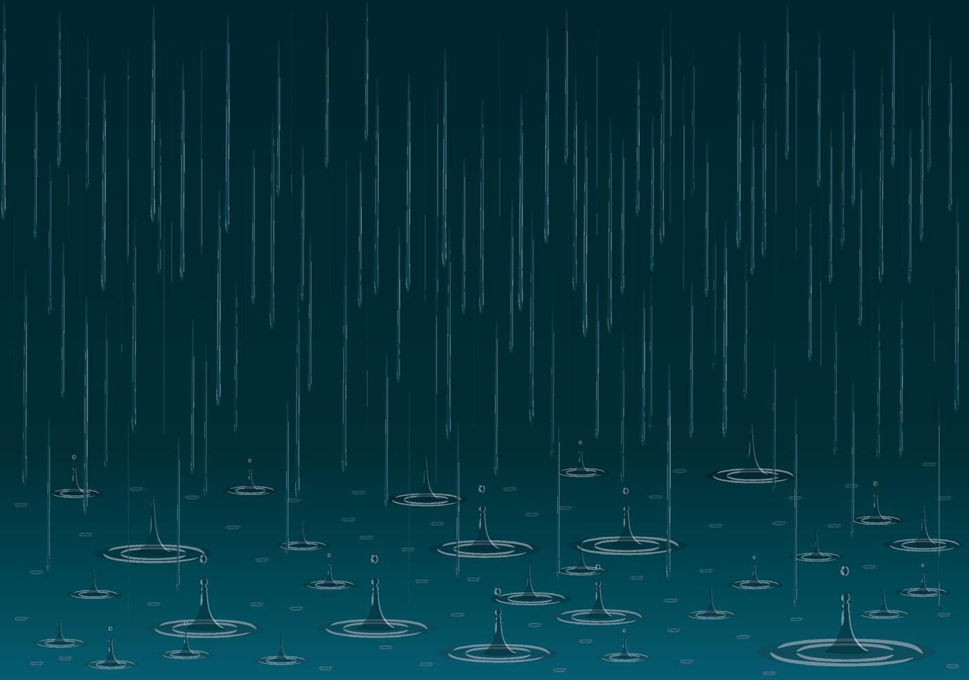 ilustração vetorial de fundo de chuva com gotas e respingos vetor