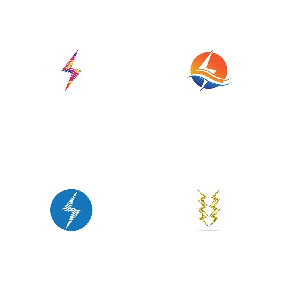 modelo de logotipo flash thunderbolt vetor