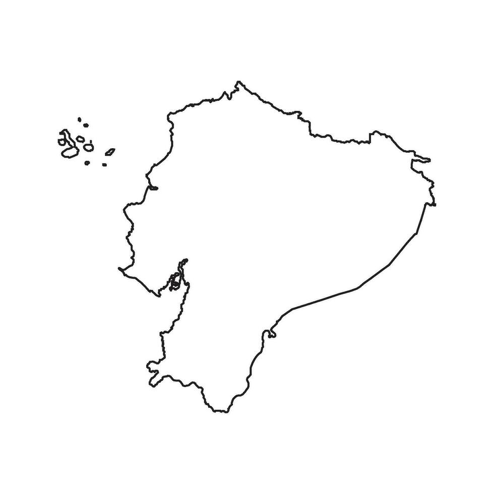 Equador mapa ícone vetor