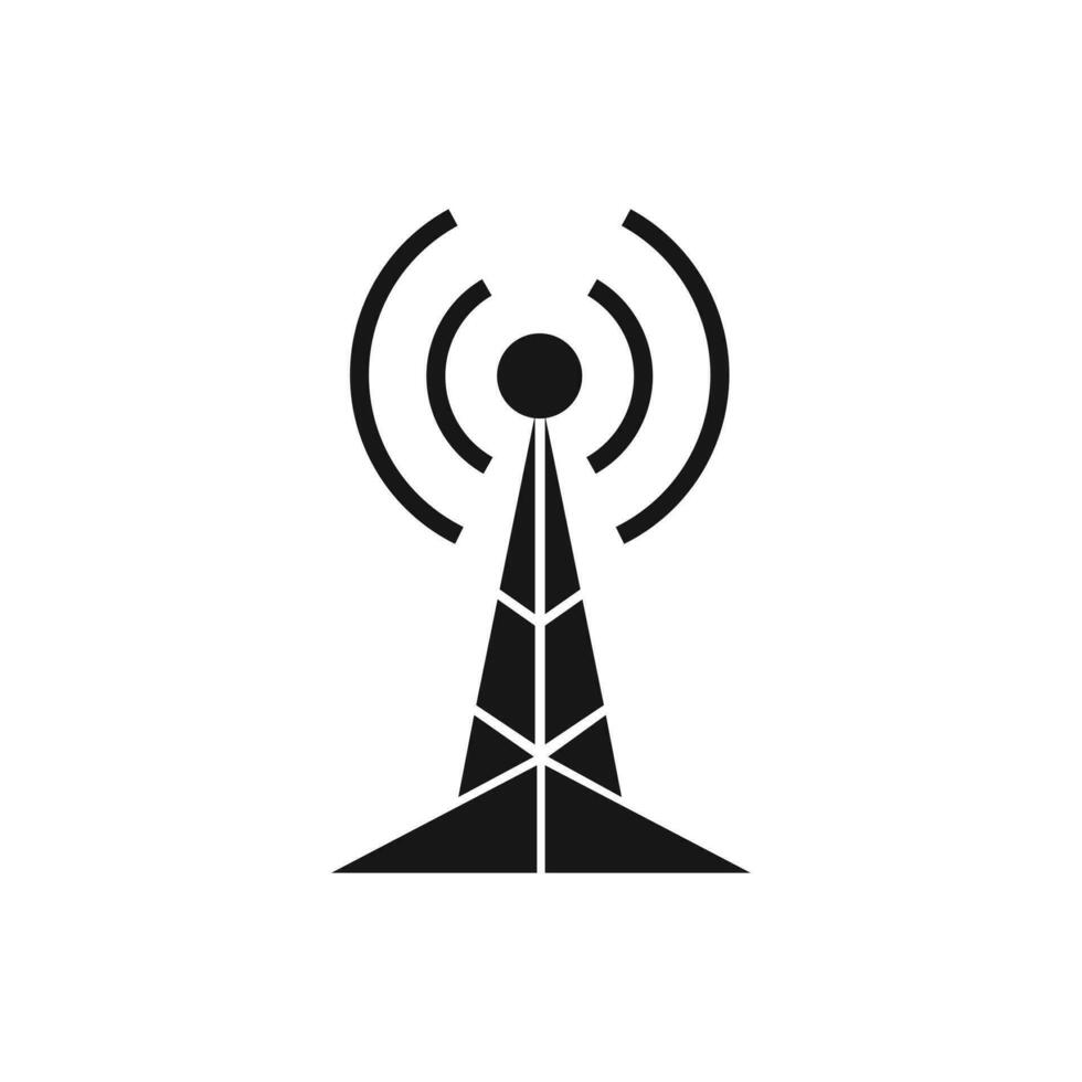 antena ícone. transmissão, transmissor. vetor ilustração