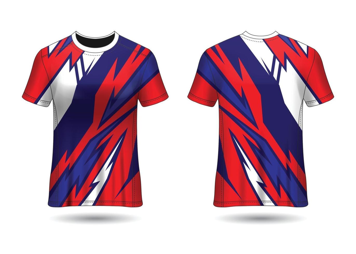 design de esporte de t-shirt. camisa de corrida. vista frontal e traseira uniforme. vetor