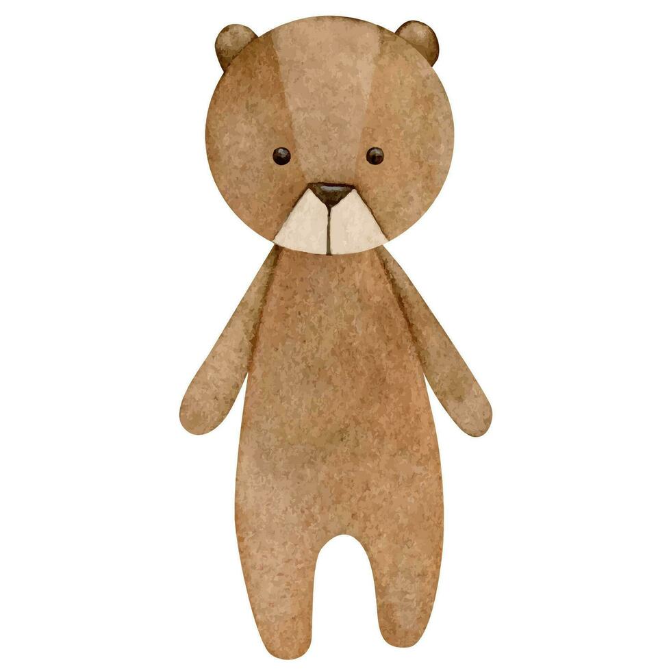 aguarela ilustração eco bebê brinquedo. berçário decoração, urso. vetor